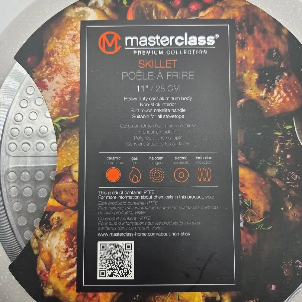 Masterclass Premium Cookware 11in Frying Pan Skillet Greige Speckled‎ Induction
